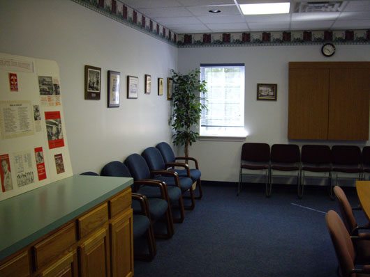 A boardroom at the base